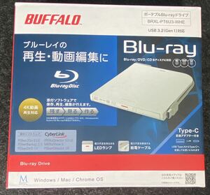 ★新品★未開封★ BRXL-PT6U3-WHE 「ホワイト」 Buffaloブルーレイドライブ バッファロー