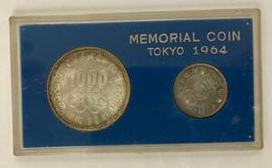 計2枚 東京オリンピック記念 1000円銀貨 100円銀貨 昭和39年 1964年 記念硬貨 東京五輪 MEMORIAL COIN TOKYO 1964 2枚まとめ