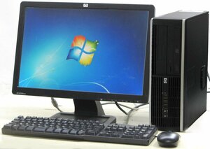 HP Compaq 6000 Pro SFF-E7500 ■ 19インチワイド 液晶セット ■ Core2Duo-E7500/DVDROM/DisplayPort/Windows7 デスクトップ