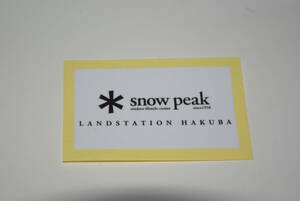 ★新品 ＊店舗限定商品！ snow peak 白馬限定！　ミニステッカー HAKUBA 　正規品　　最後の商品です！　全国送料無料！！