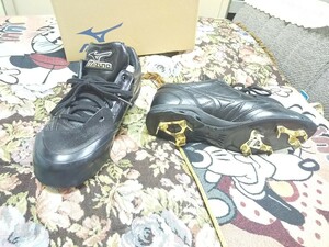 ＭＩＺＵＮＯ P革付き 新品 ９本歯 野球 スパイクシューズ 金属製 スパイク シューズ 未使用品 ミズノ Ｐ皮付き スパイク 新品未使用