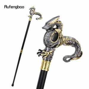 AL007:豪華なゴールド　ブラック　ドラゴンウォーキング　杖ファッション　装飾的なウォーキングスティック 93cm