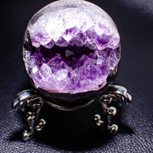 天然石 アメジスト ドーム ジオード 紫水晶 笑口 金 原石 鉱物 水晶玉 風水 健康 1 パワーストーン