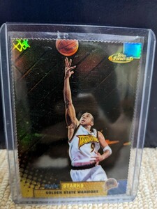 nba topps finest gold refractor john starks knicks warriors