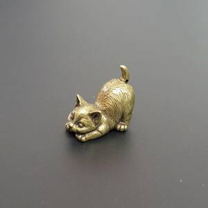 真鍮　猫　猫⑥ 全8種　置物　文鎮　ブラス　brass ネコ　ネコ　メモ　かわいい　おしゃれ　フィギュア　ぬいぐるみ　小物