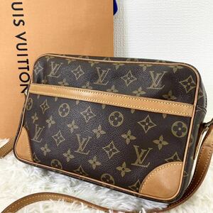 1円【美品 入手困難】定価16万 ルイヴィトン LOUIS VUITTON トロカデロ27 ショルダーバッグ レザー モノグラム 肩掛け ポシェット メンズ