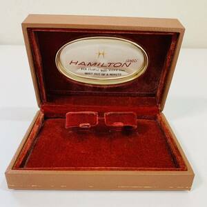 HAMILTON SWISS ハミルトン スイス レザー ウォッチケース 腕時計 空箱 ケース ボックス ブラウン 13.5cmX9.5cmX4cm 未使用 ブランド ロゴ