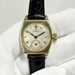 【希少！】ロレックス ROLEX プリマ Prima Vintage Manual Winding 18K Yellow Gold Arabic Number Small Second ヴィンテージ 手巻き