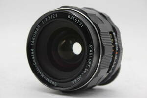 【返品保証】 ペンタックス Pentax Super-Multi-Coated TAKUMAR 28mm F3.5 M42マウント レンズ s8159