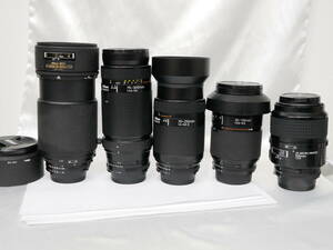 #3049 Nikon AF lens 80-200mm 105mm F2.8 35-135mm f3.5-4.5 70-210mm 75-300mm f4-5.6 ニコンレンズまとめ