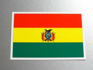 ■_ボリビア国旗ステッカー2枚セット Sサイズ 5x7.5cm■南米 耐水シール 車やスーツケースに 海外旅行 ウユニ塩湖 チチカカ湖 SA