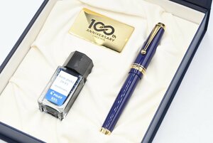 PILOT パイロット 万年筆 100周年記念 限定品 非売品 カスタム 青 ブルー 18K 20791085