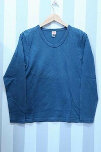 2-0860A/ドゥニーム 長袖VネックTシャツ 日本製 DENIME 送料200円