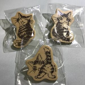 わちふぃーるど ダヤン ふりむき猫 木製クリップ 3種類 Wachifield DAYAN ノベルティ 未使用 ② ピンチ