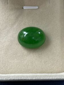 天然翡翠裸石 アイスジェイダイト カボションルース　高級jewelryジュエリーオーダーメイド用 綺麗な緑色 重さ42.0ct MIRE1104