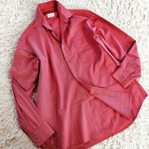 Paul Smith 【鮮やかな春カラーシャツ】ポールスミス 長袖 シャツ レギュラーカラー 赤 レッド チェック XL相当 大きいサイズ感 ゆったり
