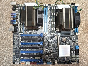 【CPU+マザーボード+メモリー】Asus Z9PE-D8WS, XEON E5-2687W V2 ×2, メモリー32GB×4 計128GB ワークステーション用セット（完動品）