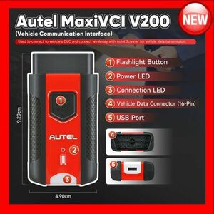 【OBD検査】Autel MaxiVCI V200 特定DTC照会 専用スキャンツール OBD2【新品未使用】 .