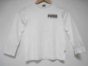 PUMA プーマ トップス Tシャツ カットソー 長袖 ロンT 丸首 ロゴ 白 ホワイト サイズ US/CAN D/I