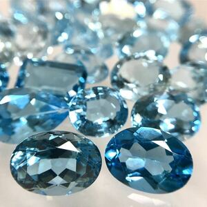 ☆天然ブルートパーズ29点おまとめ 200ct☆A ルース 裸石 宝石 ジュエリー ブルー トパーズ jewelry blue topaz ③