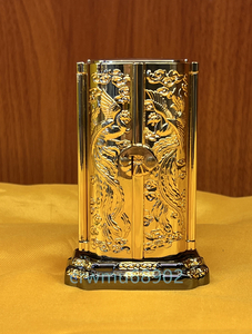  仏像 厨子入り 銅製 金メッキ 準提観音 高さ10.5cm