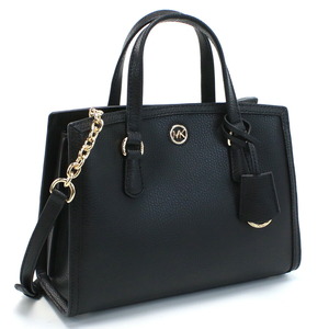 【新品 未使用】マイケルコース MICHAEL KORS CHANTAL ハンドバッグ 2WAY ショルダー 30F2G7CM1T LEATHER 001 BLACK ブラック