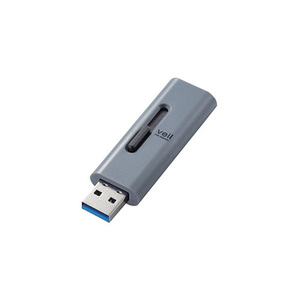 【5個セット】エレコム USBメモリー/USB3.2(Gen1)対応/スライド式/64GB/グレー MF-SLU3064GGYX5 /l