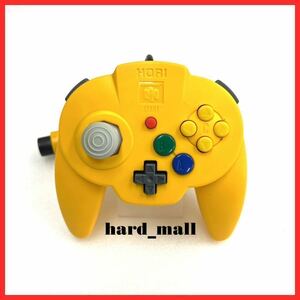 【美品】HORI　ホリパッドミニ64　コントローラー　ホリパッド　NINTENDO64　ニンテンドー64　任天堂64　N64　黄　イエロー　YELLOW