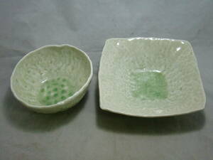 器 陶器製 2枚 菓子器 中型深型