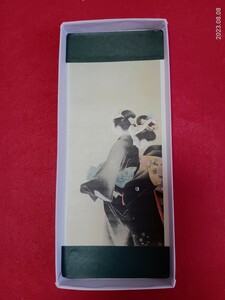 上村松園　　「人生の花」　　23.5×10センチ　　インテリア飾り　　立て掛け額　　絵画