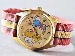 ●昭和レトロ　トムとジェリー　珍しい　ジェリーとタフィー　手巻き　腕時計　SEIKO　セイコー　日本製　７０年代 Tom & Jerry