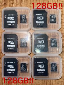 microSDカード 128GB【6個セット】(SDカードとしても使用可能!)