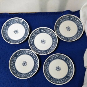 g_t U511 たち吉　藍の花　銘々皿　5客　和食器
