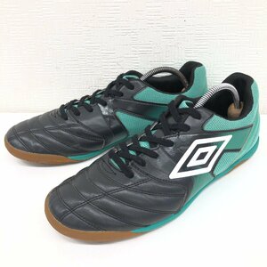 ●umbro アンブロ アクセレイターサラSL インドア用 トレーニングシューズ 27.5cm 黒×緑 サッカー フットサル 屋内用 メンズ 紳士