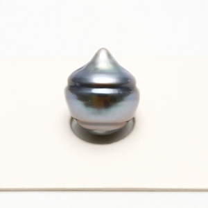 タヒチ黒蝶真珠パールルース　13×12mm　グレーカラー