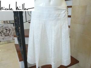 ニコルミラー（Nicole Miller）白　ホワイト　スカート