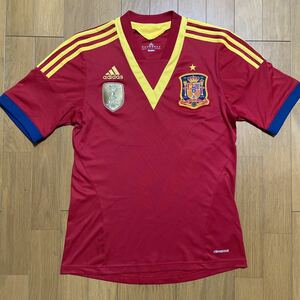 スペイン代表FIFAコンフェデレーションズカップ2013-14(H)半袖WCチャンピオンユニフォームadidasイニエスタシャビジャトーレスシルバラモス