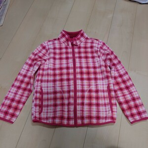 ユニクロ UNIQLO KIDS フリース 150 赤 チェック