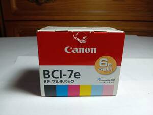 Canon 純正　BCI-7e 6色マルチパック（ブラック、シアン、マゼンタ、イエロー、フォトシアン、フォトマゼンタ）　未使用