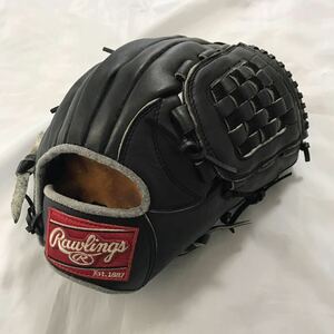 ローリングス Rawlings プロモデル　一般軟式野球用グローブ　右投げ　大人用　ベースボール　グラブ　ブラック　黒