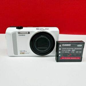 ▲ CASIO EXILIM 12.5x HS EX-ZR200 コンパクトデジタルカメラ ホワイト 動作確認済 現状品 カシオ