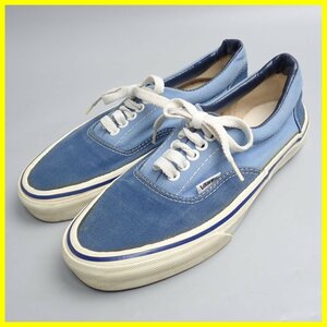 □VANS/バンズ ERA/エラ ローカットスニーカー 6.5/24.5cm相当/ブルー×ライトブルー/キャンバス/80