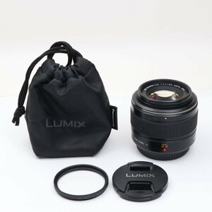 レンズ　パナソニック 単焦点レンズ マイクロフォーサーズ用 ライカ DG SUMMILUX 25mm/F1.4 ASPH. ブラック H-X025