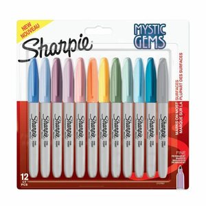 Sharpie シャーピーミスティックジェム 12本セット F 中字 油性ペン マーカー カラーペン セット アート イラスト 塗り絵 描画 ス