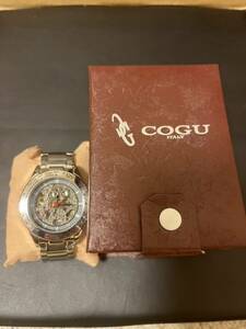 【極美品】コグ　自動巻き 腕時計 スケルトン　シルバー　メンズ小物　メンズ腕時計　ゴールド　アナログ時計