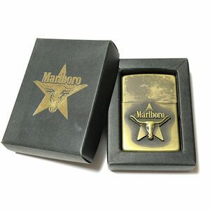 ZIPPO ジッポー Marlboro マルボロ ロングホーン スター 水牛柄 1992年製 ライター