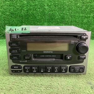 AV1-82 激安 カーステレオ DAIHATSU 86180-97210 CQ-JD0003A 148290 CD カセット 通電未確認 ジャンク