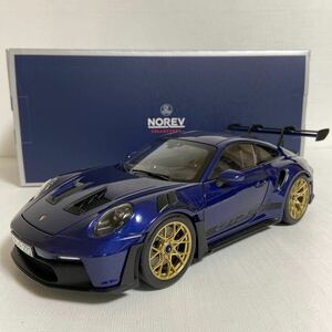 ★ノレブ／NOREV：1/18 ★ポルシェ 911 (992) GT3 RS ／PORSCHE 911 (992)GT3 RS 2022 (ブルメタ／Gentian Blue Metallic) ★未展示モデル