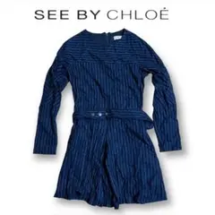 【匿名発送・送料無料】SEE BY CHLOE ワンピース ストライプ ウール