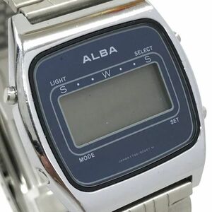 SEIKO セイコー ALBA アルバ 腕時計 Y740-5000 クオーツ デジタル スクエア ウォッチ シルバー シンプル カレンダー 格好良い 日常生活防水